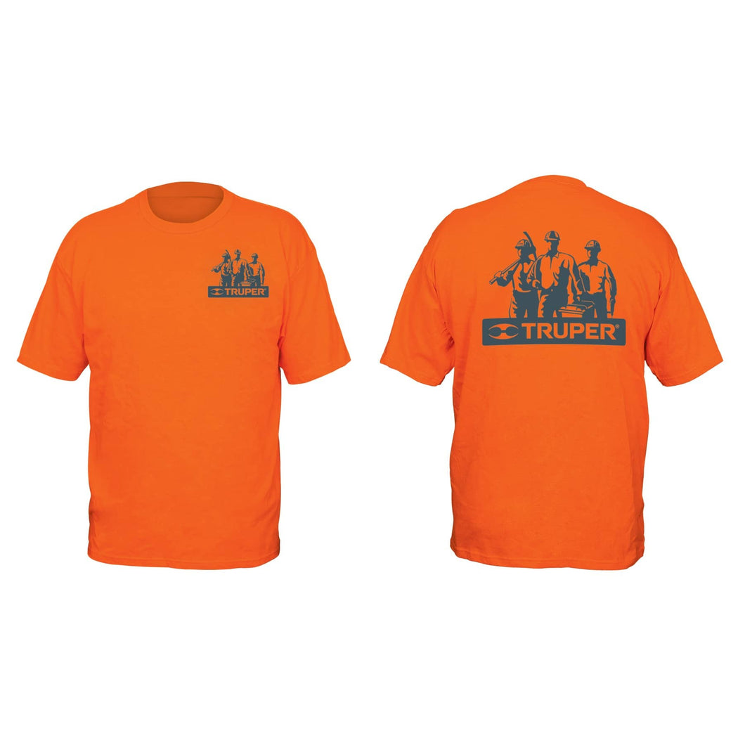 Camisetas estampadas color naranja 100% algodón